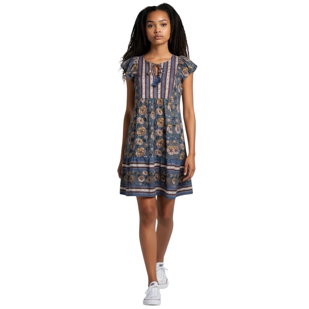 MATILDA JANE Pasture Flutter Dress in Blue/Rust/Cream Size XS—NWOT - Picture 9 of 9